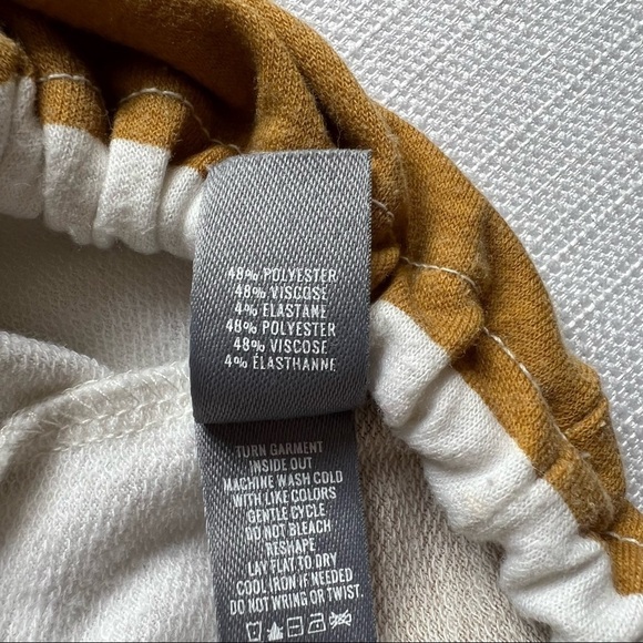 Aerie Womens Gold White Striped
Oversized Baggy Lounge Pullover Hoodie - Picture 7 of 8